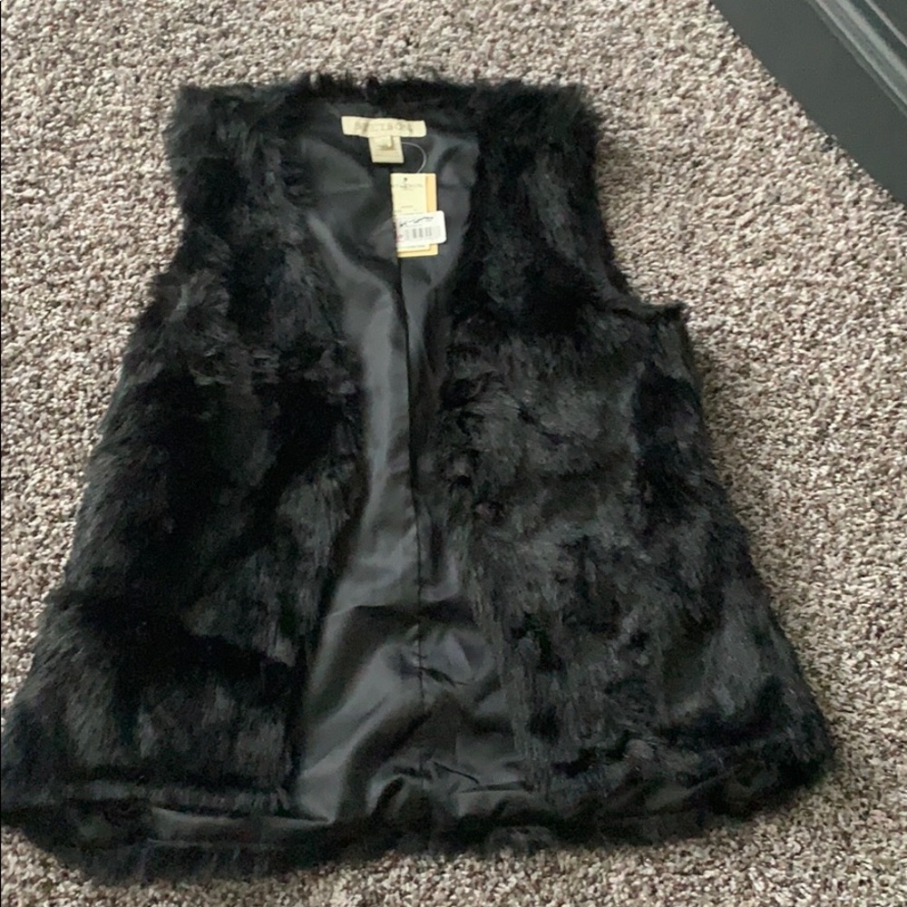 Stetson black fur vest